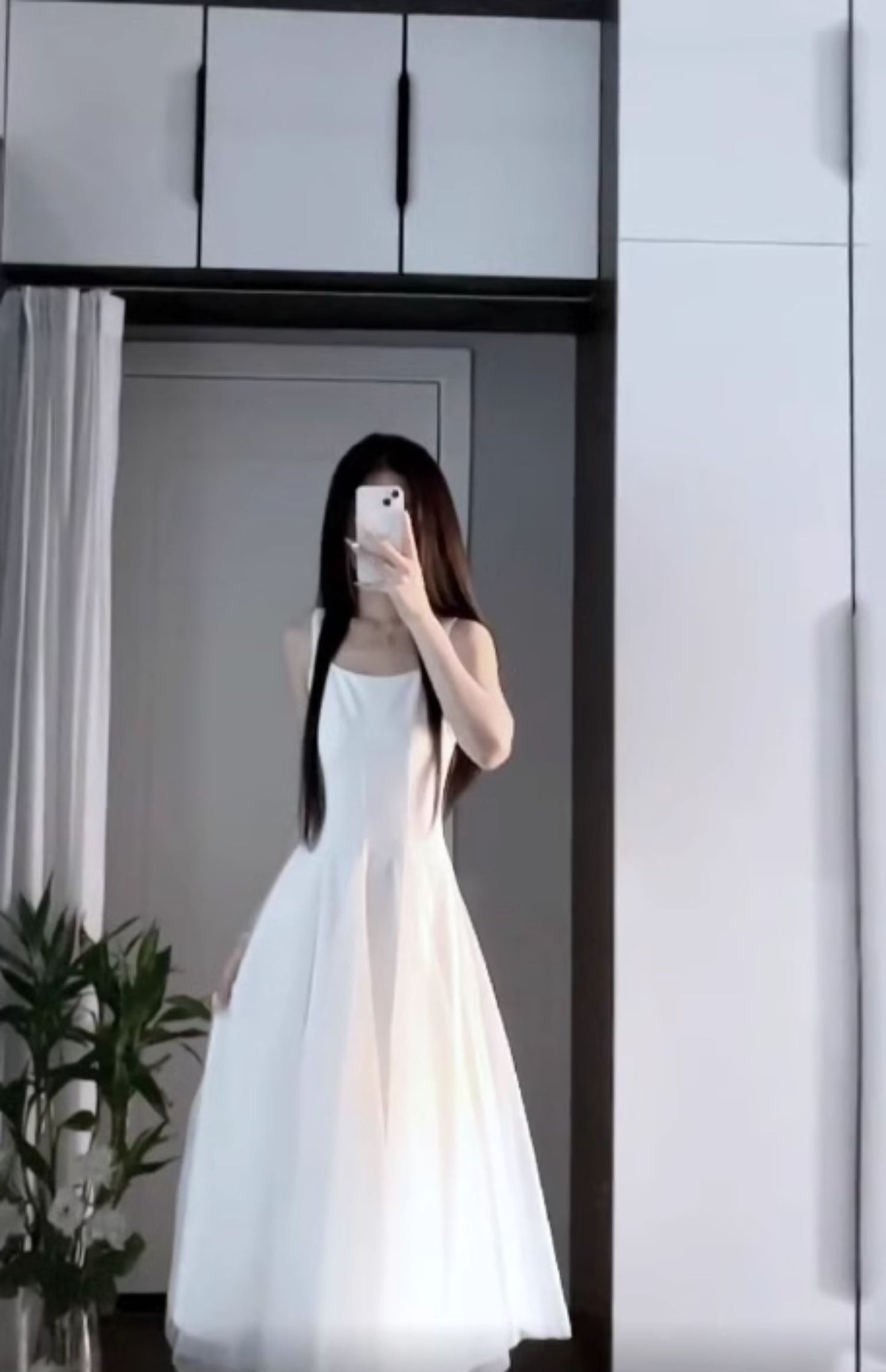 French style high-end dress, super beautiful, evening dress, super fairy, beautiful suspender long dress R0441