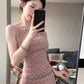 A complete set of backless polka dot suspender top and skirt, salty and mature two-piece suit new style R0445