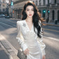 Birthday dress high-end niche atmosphere wear high-end white dress R1780