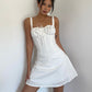 Sexy lace-up tube top suspender dress with design and slim waist and fishbone strappy short skirt R3049