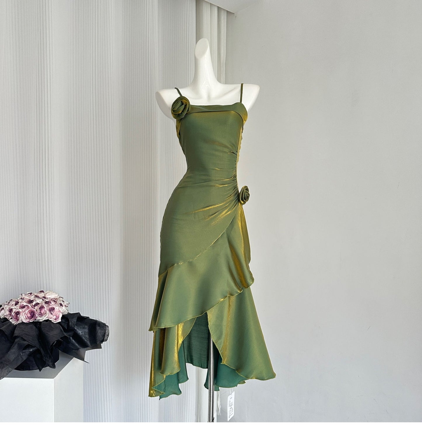 Dinner mermaid skirt high-end battle robe small dress suspender skirt new style R2124