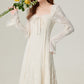 Temperament gentle style apricot floral dress women's new square neck dress R1955