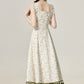 Summer temperament first love series white floral dress green sunscreen shirt R1957
