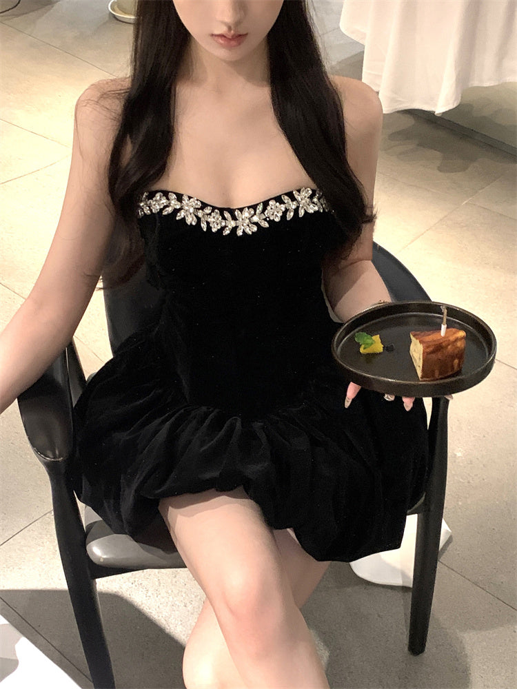 Birthday party small dress skirt high-end niche princess skirt tutu skirt tube top dress R1794