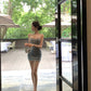 Sexy celebrity style dress high waist temperament design slim fit hip-hugging short skirt R3711