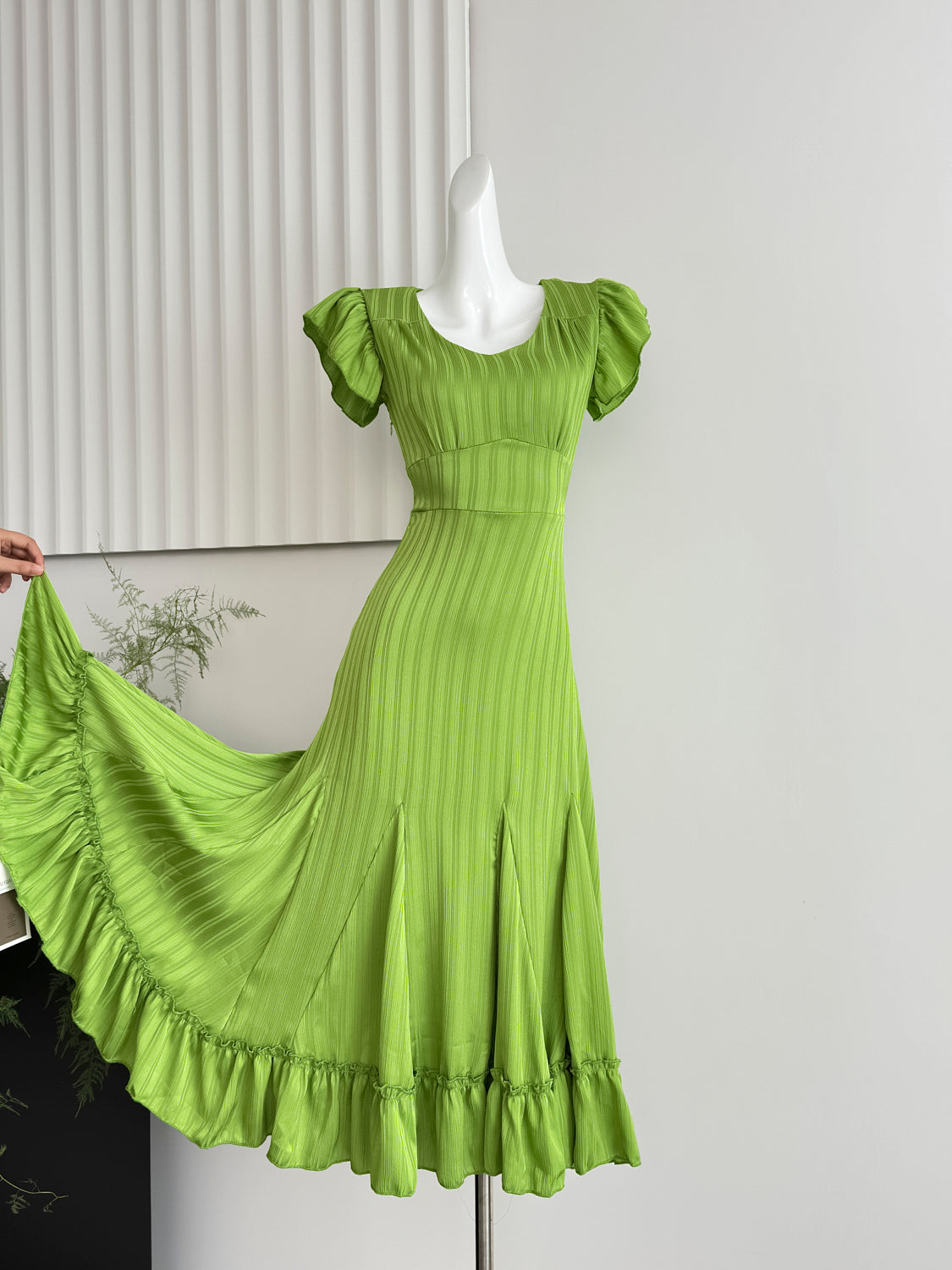 Alice Dream Tea Break French Temperament Long Dress High Waist Slim New Style Dress R2170