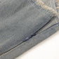 Fashion brand retro college style raw edge denim mid-length overalls all-match suspender dress R0072