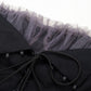 Dark heavy industry niche design gray purple yarn romantic irregular tube top dress R0015
