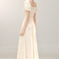 French style high-grade apricot dress women's new style small long skirt R1972