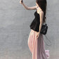 2025 suit outfit waist bud suspender top pink skirt two-piece suit R0520
