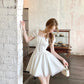 French style little white dress for girls, slim fit, heavy work dress, new summer style R3912