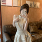 Goddess filter high-grade satin top ruffled skirt two-piece suit female summer new style R0082