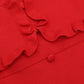 Sweet and spicy knitted hip skirt slim fit ear-edge dress design short skirt R0115