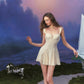 French retro design shell stretch suspender dress R5067