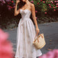 French retro palace style satin suspender long dress with large skirt R5066