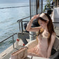 Gentle fairy nude pink lace sling long skirt dress R3872