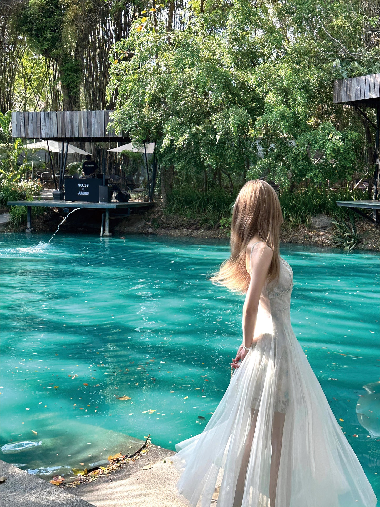 Mint green mesh dress fairy holiday lace summer suspender long dress new style R3873