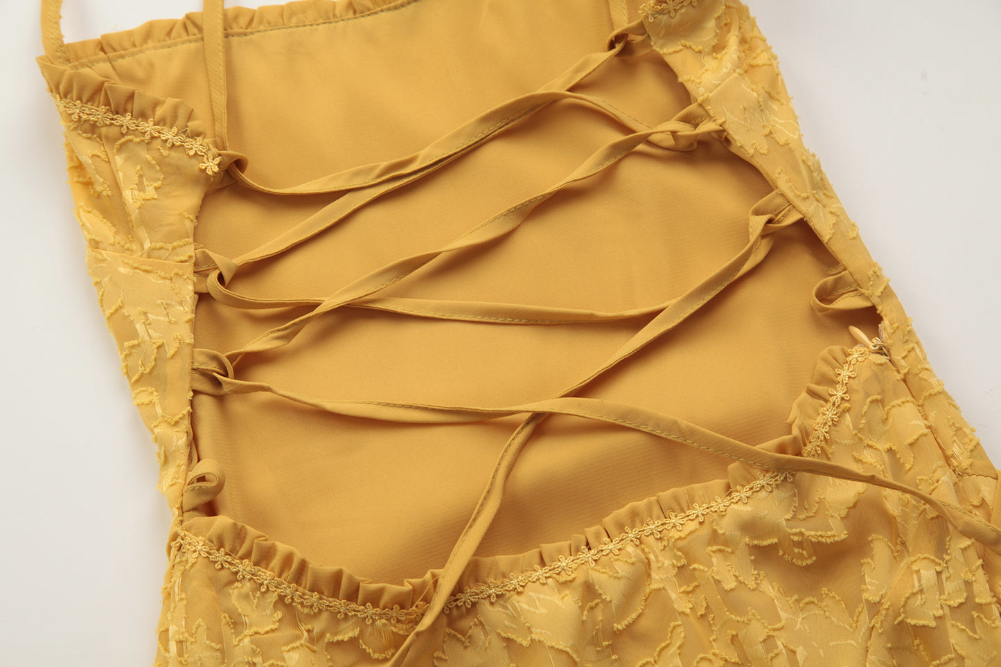 American style sexy lace figure-revealing tie waist fishtail skirt sweet backless slim long skirt R3102