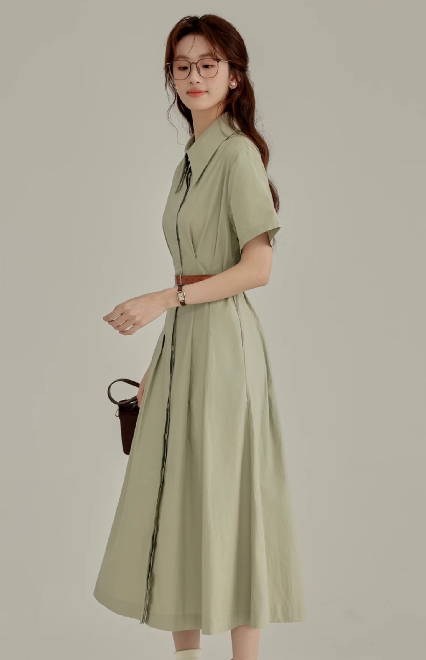 2025 new French gentle style short-sleeved dress interview outfit R1969