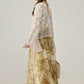 Han element retro floral lace stitching suspender dress holiday long dress R1973