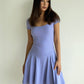 Elastic sexy low-cut square neck waist dress new summer style temperament slim ballet skirt R3073