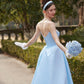French Princess Series Satin Herringbone Dress R5107