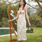 French Retro Countryside Print Slip Dress R5109