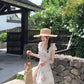 French romantic floral dress women's summer unique beautiful long dress R3870