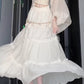 Set Retro Suspender Top Knitted Cardigan Tassel Skirt Three-piece Set R0525