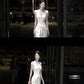 Temperament suspender dress lace patchwork waist slim banquet dress skirt R0519