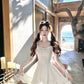 First Love Sweet White Suspender Dress Women's Summer Little White Dress R3827