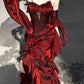 Red rose dress lolita fishtail skirt Lolita elegant goddess royal sister R1662