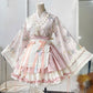 Date battle suit Chinese style lolita big sleeves cross collar big skirt suit R1663