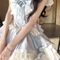 Wear pure desire design blue bow OP dress lolita puffy princess dress R1664