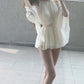 Temperament three-dimensional flower halter neck dress beautiful waist A-line short skirt R0653