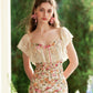 French romantic floral lace tube top fishbone top fishtail skirt suit homecoming dress R5121