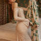 Design heavy retro French lace pearl palace fishbone dress homecoming dress R5125