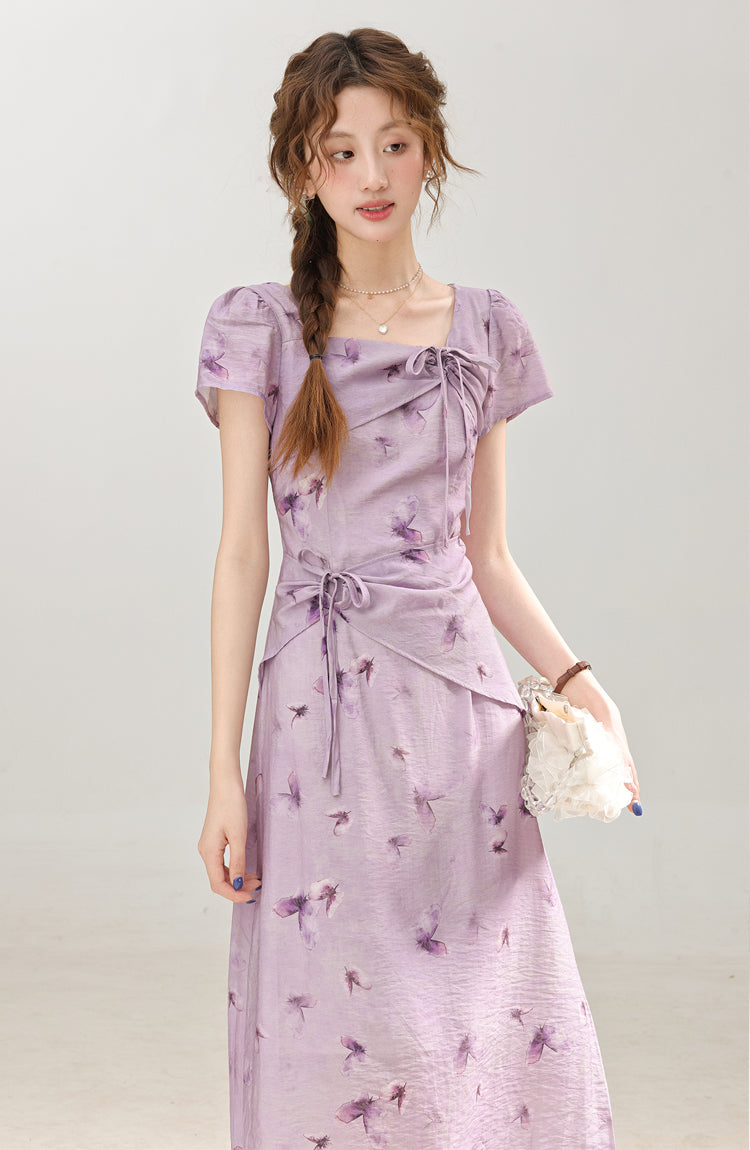 French style purple dress for women, luxury and high-end dress R1947