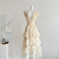Scarlett skirt heavy V-neck suspender dress waist slim long skirt R2023