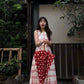 Pink plaid sleeveless dress beautiful age-reducing loose A-line vest dress R0585