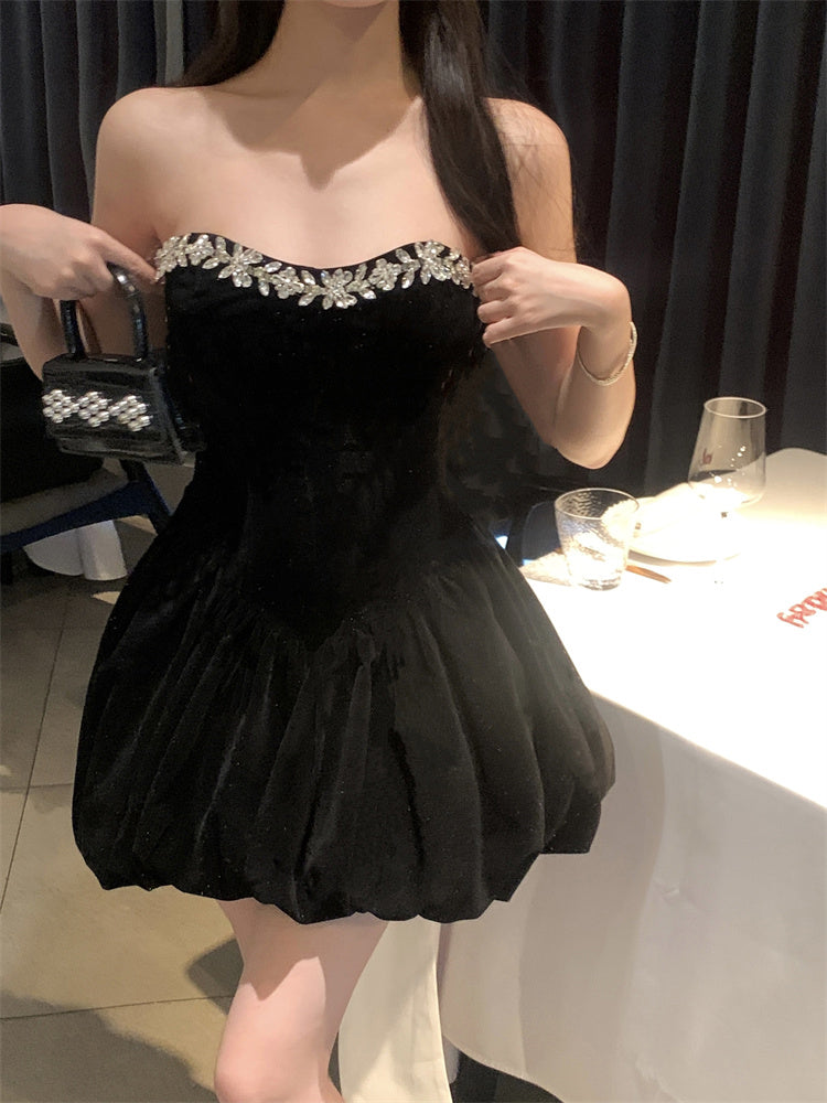 Birthday party small dress skirt high-end niche princess skirt tutu skirt tube top dress R1794