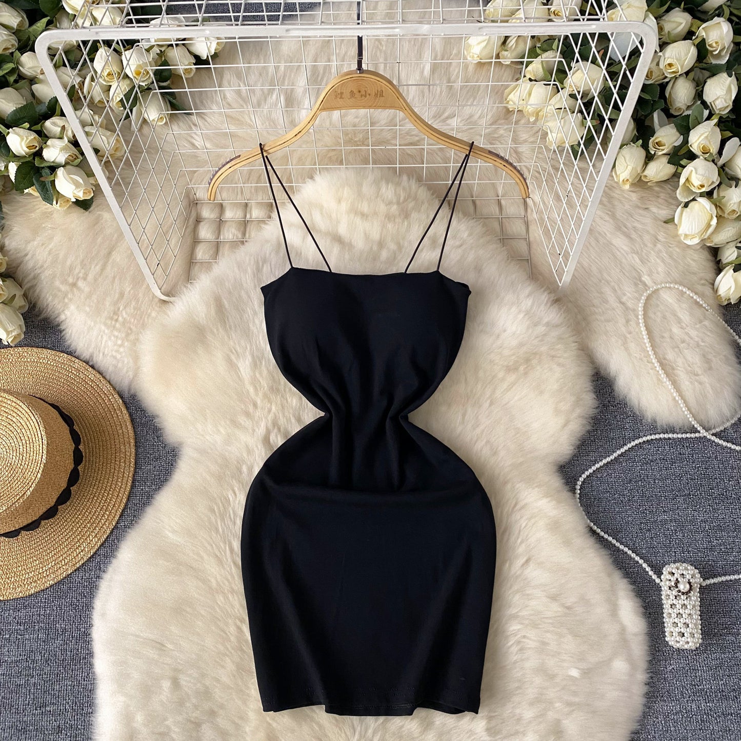 Sling bottom skirt new style with chest pad elastic slim hot girl tube top hip dress R2234