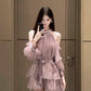 Celebrity sexy one shoulder tube top dress niche banquet dress skirt R0492
