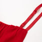 Whitening little red dress suspender dress new style ruffled high-grade waist short skirt R0085