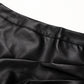 Black irregular skirt 2025 new hot girl style high waist slim a-line hip leather skirt short R0150