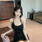 Pure lace halter neck three-dimensional flower sling dress beautiful summer hip skirt R3395