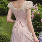 French sweet design tie waist lace dress new R5070