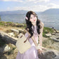 Gentle and sweet style pink sleeveless halter dress holiday style super beautiful loose skirt R0439
