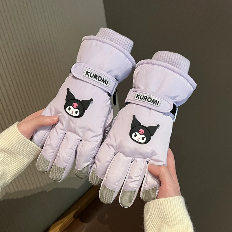 New style ski gloves for women, cute cartoons       S6207