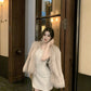 Sexy slim fit hip skirt with off-shoulder dress R0539
